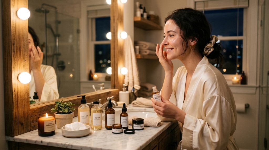 Night skincare routine 202604010145