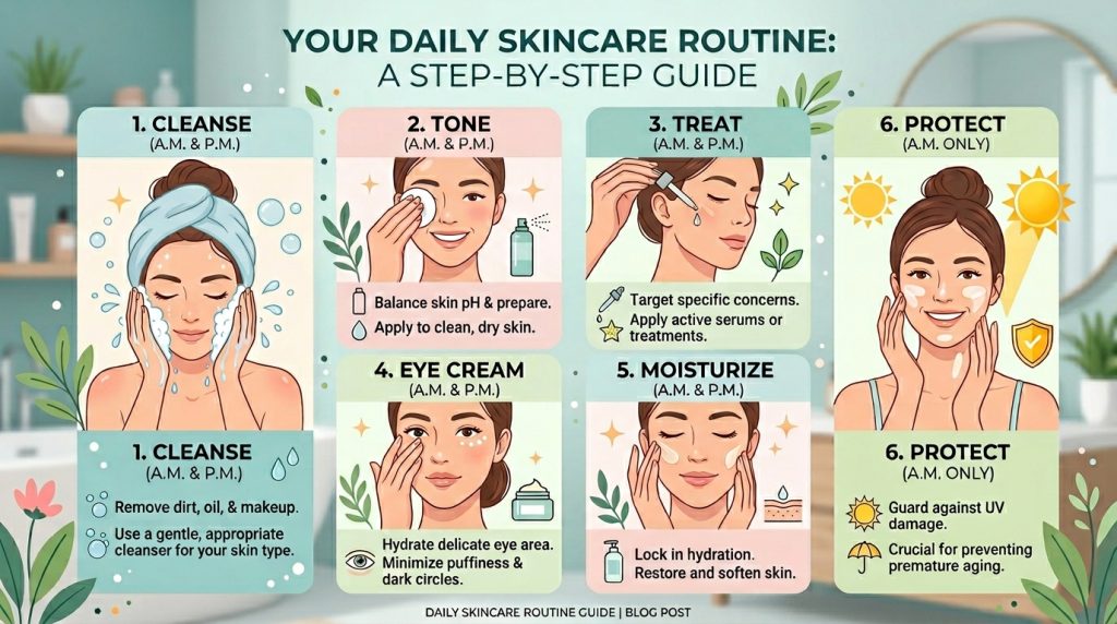 Skincare routine steps 202604010148