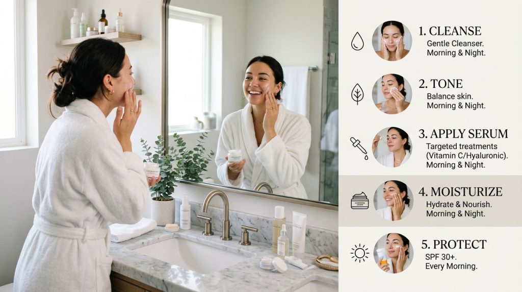 Skincare routine steps 202604010231